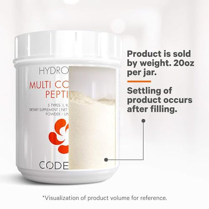 Code Age Multi-Collagen Protein Powder Hydrolyzed 20Oz All-in-One Super Bone Broth CodeageUS supplements