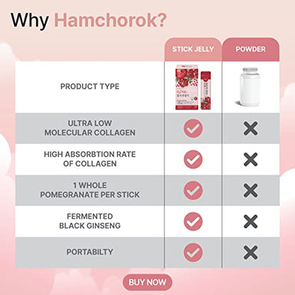 HAMCHOROK Rg+ Anti-Aging Korean-Beauty Pomegranate Collagen Jelly +Vitamin C&E HAMCHOROKUS supplements
