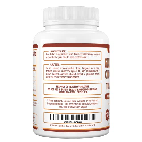 Purely Optimal Premium Glucosamine Chondroitin MSM Supplement Tablets w/Turmeric Purely OptimalUS supplements