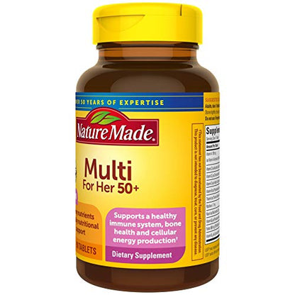 Nature Made Multivitamin For Her 50+ with No Iron, Womens Multivitamin for Daily Nutrition Nature MadeUS supplements