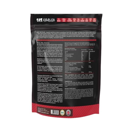 OUT ANGLED Beef Iso Plus, Beef Protein Isolate Powder, High Protein with Natural BCAAs, Zero Fat and Sugar OUT ANGLEDAu supplements