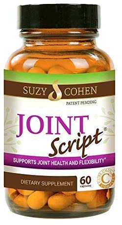 Suzy Cohen Joint Script Joint Support Supplement with Hyaluronic Acid, C3 Curcumin Turmeric Extract, MSM, Collagen Peptides, Ginger, and Boswellia for Maximum Flexibility, Tendon and Cartilage Health Script EssentialsAu supplements
