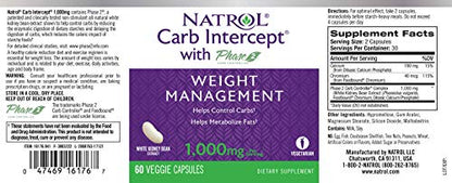 Natrol Carb Intercept with Phase 2 Carb Controller Capsules, White Kidney (Pack of 12) NatrolUS supplements