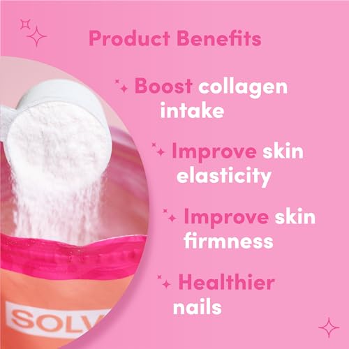 SOLV Premium 5000mg Pure (Type 1) Marine Collagen Peptides 50mg Hyaluronic Acid, Vit C, Biotin, Vitamin A SOLVAu supplements