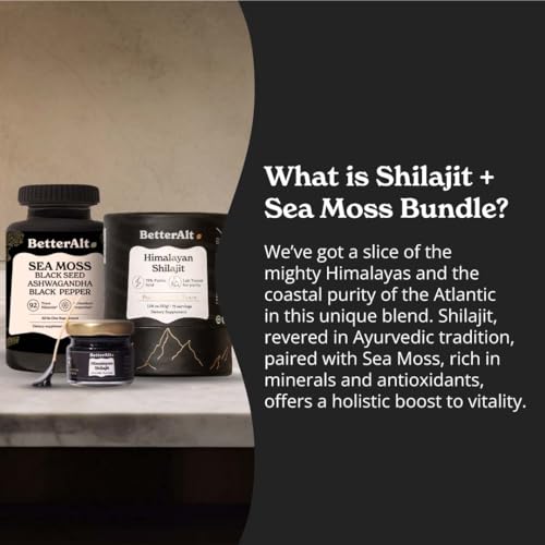 Better Alt Energy Duo with Pure Himalayan Shilajit Resin 30 gm & Sea Moss Capsules Better AltUS supplements