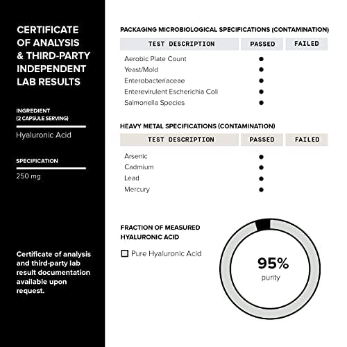 Toniiq Ultra High Purity Hyaluronic Acid Supplements - 95%+ Highly Purified and Bioavailab ToniiqUS supplements