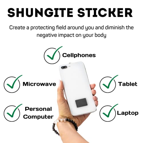 KarelianMasters Shungite Stone Stickers - Natural Stone Adhesive Plates for Phones (Set of 3 Plates) KARELIANMASTERSAu supplements