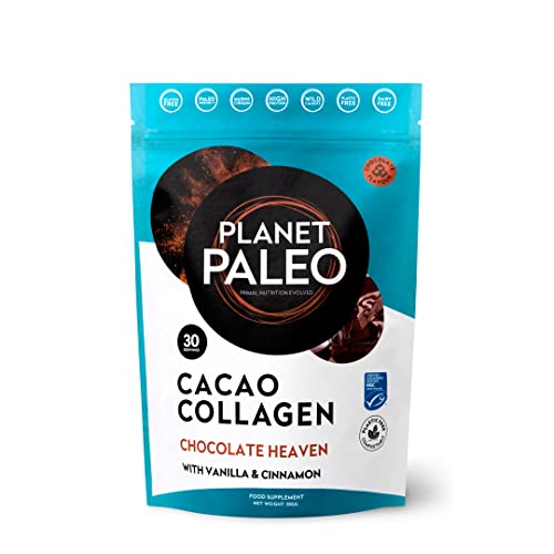 Planet PaleoCacao Collagen Powder (285g, 30 Servings) - MSC Certified, Wild Caught Marine Collagen Planet PaleoAu supplements