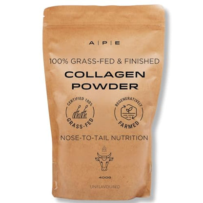 APE Nutrition Collagen Powder Peptides - Type 1 & 3 Bovine Collagen Protein, 100% Grass-Fed & Finished, Ancestral Supplement UK A | P | EUS supplements