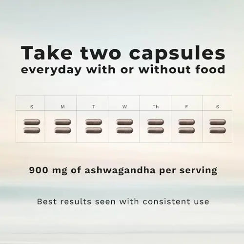 LifeSeasons Essentials Ashwagandha - Stress & Sleep Support Supplement - Calm & Focused Mind - Improves Athletic Performance & Brain Function - 900mg per 2 Capsules - 60 Capsules LifeSeasonsnz supplements