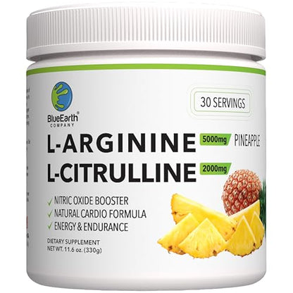 BlueEarth Company L-Arginine 5000mg + L-Citrulline Complex Powder Supplement Drink BlueEarth CompanyUS supplements
