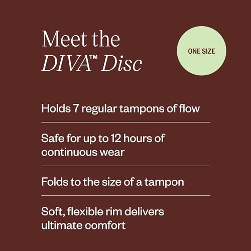 Diva Disc - Comfortable, Reusable Menstrual Disc with Leakproof Shield - Period Disc for Up to 12 Hours DivaCupAu supplements