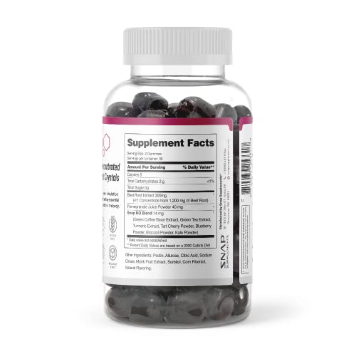Snap Supplements Nitric Oxide Beet Root Gummies - Support Healthy Blood Circulation Snap SupplementsAu supplements