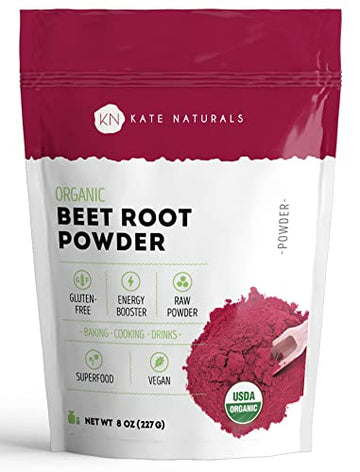 Kate Naturals Beet Root Powder for Baking & Smoothies (8oz) USDA Organic Beetroot Powder Kate NaturalsAu supplements