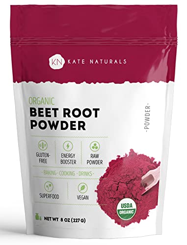 Kate Naturals Beet Root Powder for Baking & Smoothies (8oz) USDA Organic Beetroot Powder Kate NaturalsAu supplements