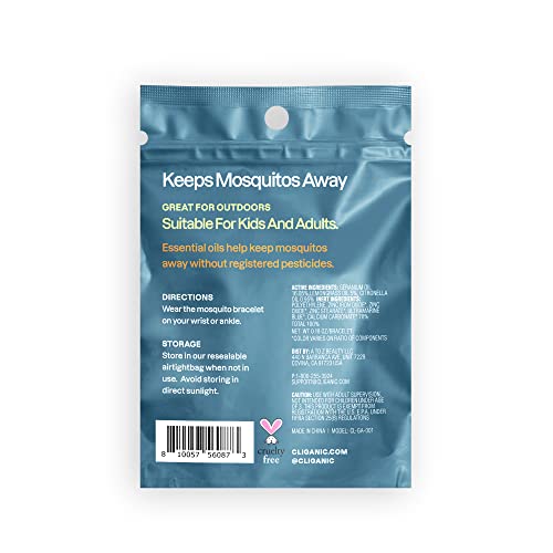 Cliganic 25 Pack Mosquito Repellent Bracelets, DEET-Free Bands, Individ CliganicAu supplements