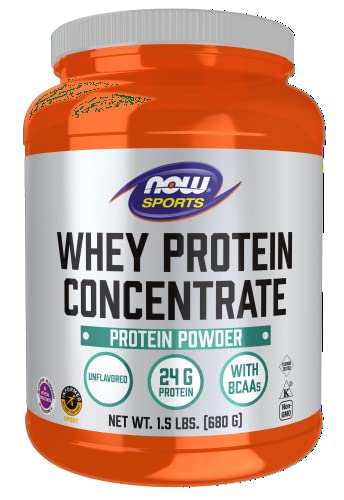 NOW Sports Nutrition, Whey Protein Concentrate, 24 g With BCAAs, Unflavored Powder NOWUS supplements