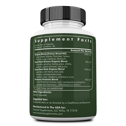 Ancestral Supplements Greens Powder Capsules, Organic Superfood Ancestral SupplementsUS supplements