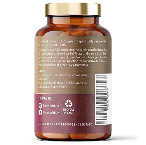 Inositol Complex | PCOS Support | 180 Capsules | Myo & D Chiro-Inositol, Folate & Chromi Time HealthUS supplements