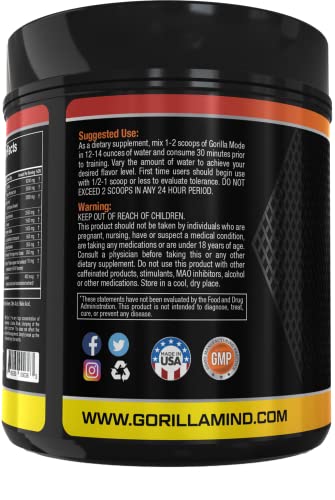 Gorilla Mode Pre Workout - Massive Pumps · Laser Focus · Energy · Power - L-Citrulline Gorilla MindAu supplements