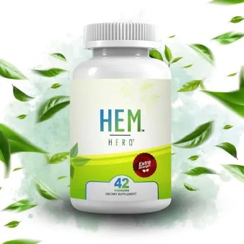 Hem Healer Hem Hero Extra Strength Hemorrhoid Treatment - Reduce Swelling, Soothe Itching & Irritation - 100% Natural - 42 Vegetarian Capsules Hem HealerAu supplements