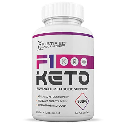 (3 Pack) F1 Keto Pills 800MG Includes goBHB Exogenous Ketones Advanced Ketosis Justified LaboratoriesUS supplements
