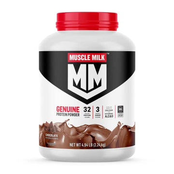 Muscle Milk Genuine Protein Powder, Chocolate, 4.94 Pound, 32 Servings, 32g Protein Muscle MilkUS supplements