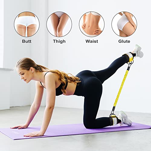 Ankle Resistance Bands with Cuffs, Ankle Bands for Working Out, Glutes Workout Equipment WOQQWAu supplements