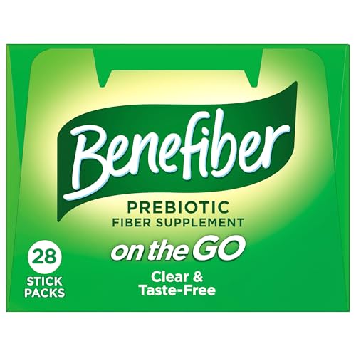 Benefiber On The Go Prebiotic Fiber Supplement Powder for Digestive Health, Daily Fiber, Unflavored - 28 Sticks (3.92 Ounces) BenefiberUS supplements
