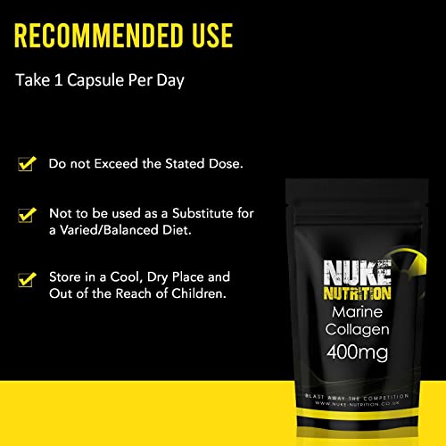 Nuke Nutrition Marine Collagen Capsules - 400mg - 60 Capsules - High Strength Collagen Nuke NutritionAu supplements