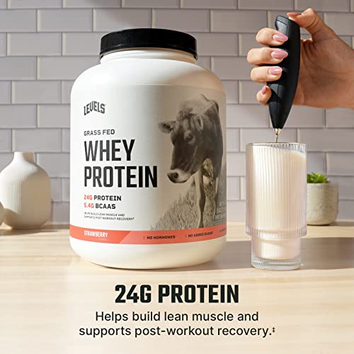 Levels Grass Fed 100% Whey Protein, No Hormones, Strawberry, 5LB Levels NutritionUS supplements