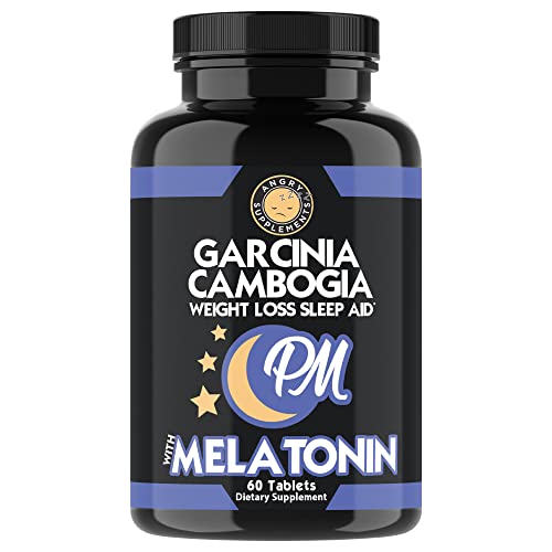 Garcinia Cambogia PM Weight Loss Sleep, All Natural Supplement w/Valerian Root & Melatonin Angry SupplementsAu supplements