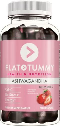Flat Tummy Tea Ashwagandha Gummies (60 Count) feat. Lemon Balm - Destress,Calm Flat Tummy TeaUS supplements