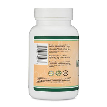 Creatine Pills 1,000mg Per Serving (120 Creatine Capsules) Micronized Creatine Double Wood SupplementsUS supplements