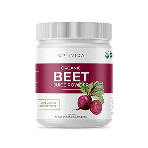 OPTIVIDA Nitric Oxide Beet Powder Organic | All Natural Beets Roots Supplements OPTIVIDAUS supplements