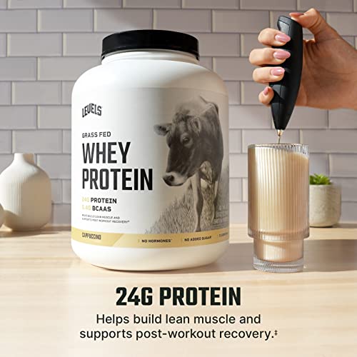 Levels Grass Fed 100% Whey Protein, No Hormones, Cappuccino, 5LB Levels NutritionUS supplements