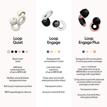 Loop Engage Earplugs for Conversation – Low-Level Noise Reduction LoopUS supplements
