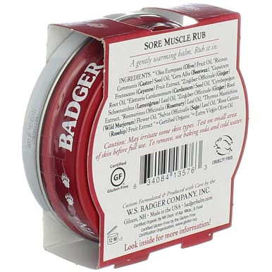 Badger Sore Muscle Rub 2z Size 2z Badger Sore Muscle Rub 2z Tin 2z BadgerAu supplements