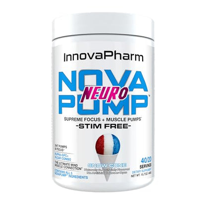 InnovaPharm NOVAPUMP Neuro (Snow Cone) Powder - 15.7 Ounces InnovaPharmUS supplements