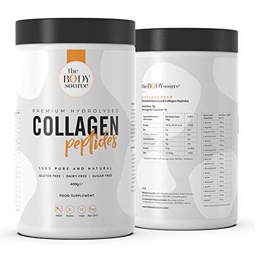 The Body Source Premium Hydrolysed Collagen Powder – 400g Unflavoured Bovine Collagen The Body SourceUS supplements