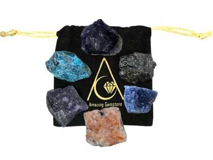 Weight Loss Crystals and Stone Sets Manifestation, Set of 6 Black Tourmaline, Amethyst Amazing GemstoneUS supplements
