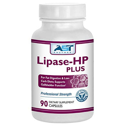 AST Enzymes Lipase-HP Plus – 90 Vegetarian Capsules - Fat Digestion Support – Keto Diet AST EnzymesUS supplements