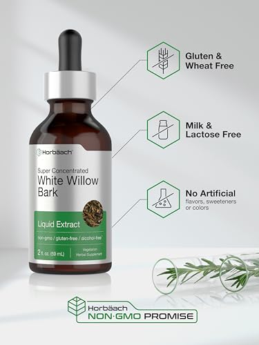 White Willow Bark Extract | 2 fl oz | Alcohol Free Liquid Tincture | Super Concentrated HorbäachUS supplements
