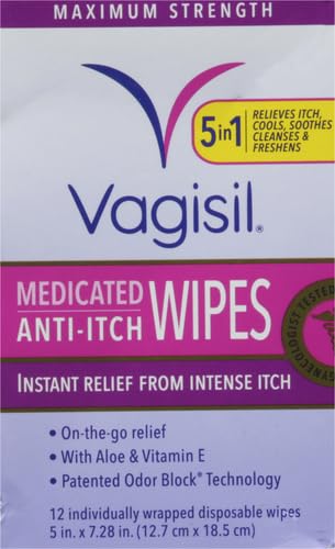 Vagisil Anti-Itch Medicated Feminine Intimate Wipes for Women, Maximum Strength, Gynecologist Tested VagisilAu supplements