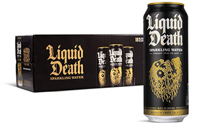 Liquid Death Sparkling Mountain Water, 16.9 oz Tallboys (18-Pack) Liquid DeathUS supplements