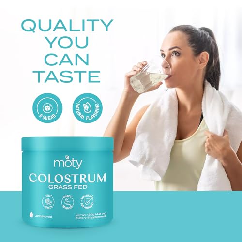 Moty Bovine Colostrum Grass Fed Powder Supplement for Gut Health, Muscle Recovery MotyUS supplements