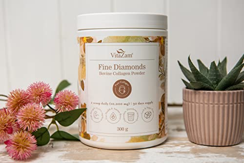 Vitazam Fine Diamond Bovine Collagen Powder - Hydrolyzed Type 1 & 3 Collagen Powder Protein VitaZamAu supplements