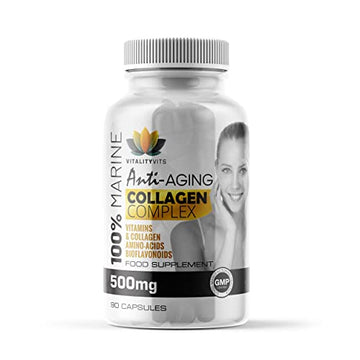 Marine Collagen Complex - High Strength Capsules for Hair, Skin, Nails & Joint Support - Vitamins B2 C & E VITALITYVITSAu supplements