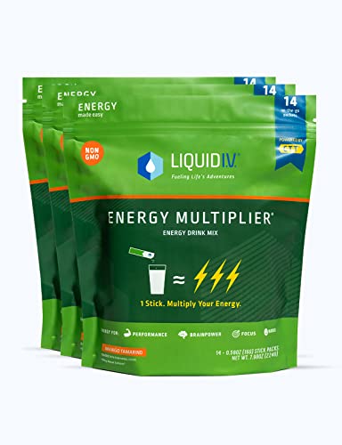 Liquid I.V. Hydration + Energy Multiplier - Mango Tamarind - Hydration Powder Packets Liquid I.V.US supplements