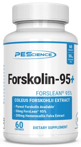 PEScience Forskolin Capsules, 95% Pure Forskolin Extract, Patented ForsLean, 60 Count PEScienceUS supplements